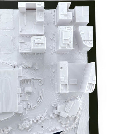 Tidal 3D Printed Tampa Bay Lightning Amalie Arena 3D topographical wall art in a natural wood frame