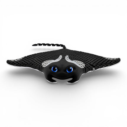 3D Printed Flexi Manta Ray – “Manny” with Realistic Glass Eyes