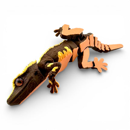 3D Printed Crested Gecko with Realistic Glass Eyes – Autumn Morph