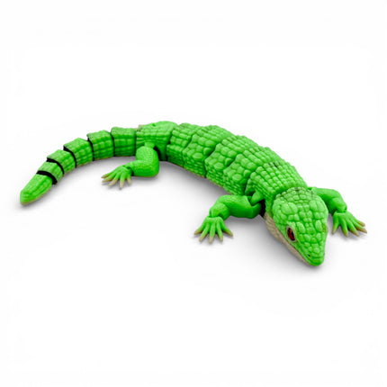 3D Printed Mexican Alligator Lizard with Realistic Glass Eyes – Articulated Reptile Model