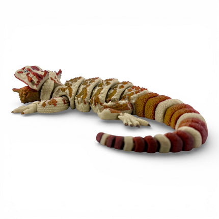3D Printed Realistic Large Bearded Dragon – EXOTIC MORPH “Volcano” (17 Inches Long)