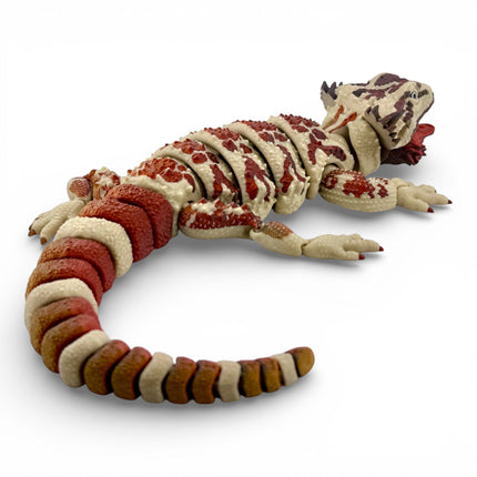 3D Printed Realistic Large Bearded Dragon – EXOTIC MORPH “Volcano” (17 Inches Long)