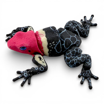 3D Printed Poison Dart Frog with Realistic Glass Eyes – 3.5 Inches Long
