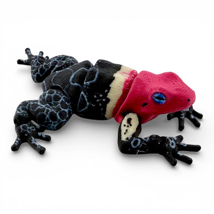 3D Printed Poison Dart Frog with Realistic Glass Eyes – 3.5 Inches Long