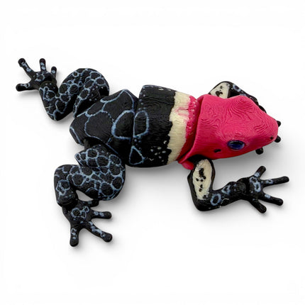 3D Printed Poison Dart Frog with Realistic Glass Eyes – 3.5 Inches Long