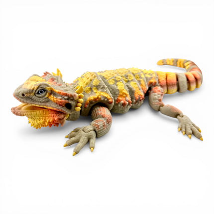3D Printed Realistic Large Bearded Dragon – EXOTIC MORPH “Autumn” (17 Inches Long)