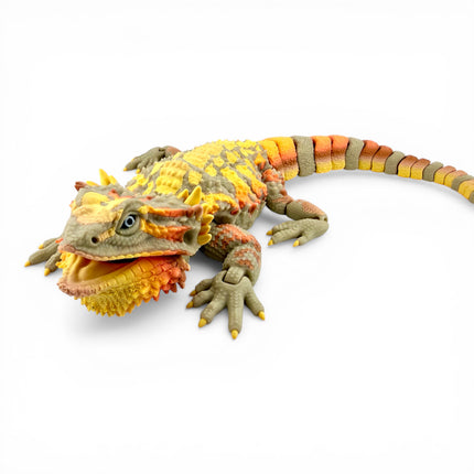 3D Printed Realistic Large Bearded Dragon – EXOTIC MORPH “Autumn” (17 Inches Long)