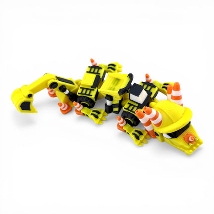 3D Printed Mini Construction Dragon – 8 Inches Long