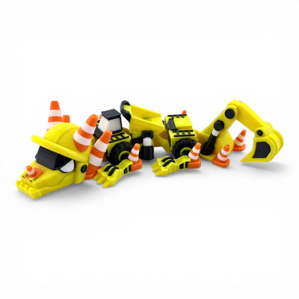 3D Printed Mini Construction Dragon – 8 Inches Long