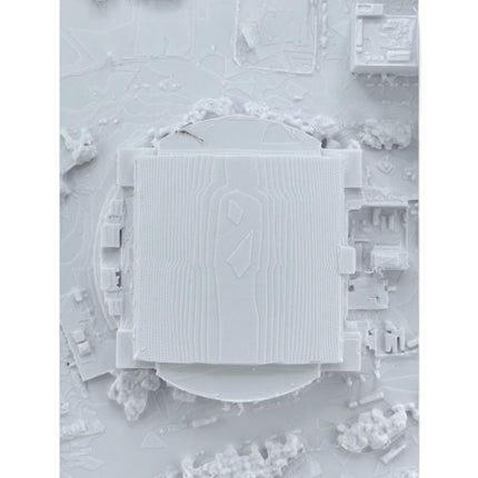 Tidal 3D Printed Tampa Bay Lightning Amalie Arena 3D topographical wall art in a dark brown frame