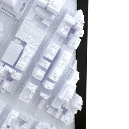 Tidal 3D Printed New York Knicks Madison Square Garden 3D topographical wall art in a black frame