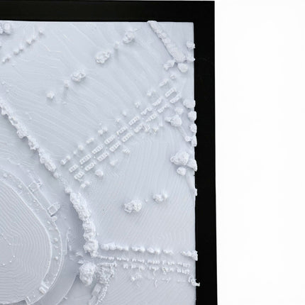 Tidal 3D Printed Carolina Hurricanes PNC Arena 3D topographical wall art in a natural wood frame