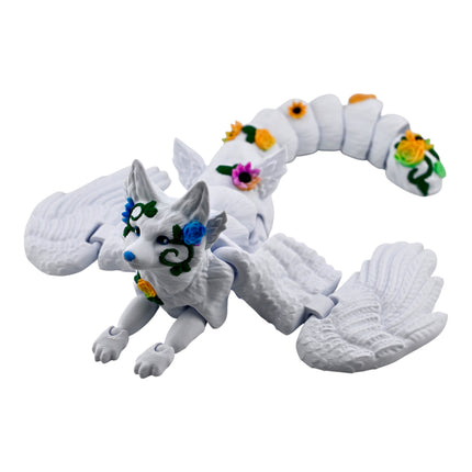 3D Printed Flexi Fae Fox – 13 Inches Long – Fully Articulated Fantasy Creature