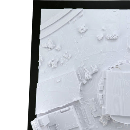 Tidal 3D Printed Tampa Bay Lightning Amalie Arena 3D topographical wall art in a dark brown frame