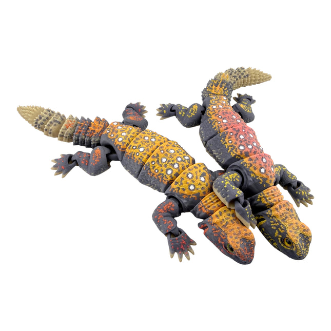 3D Printed Uromastyx – Autumn Exotic Morph with Realistic Glass Eyes (9.5 Inches Long)