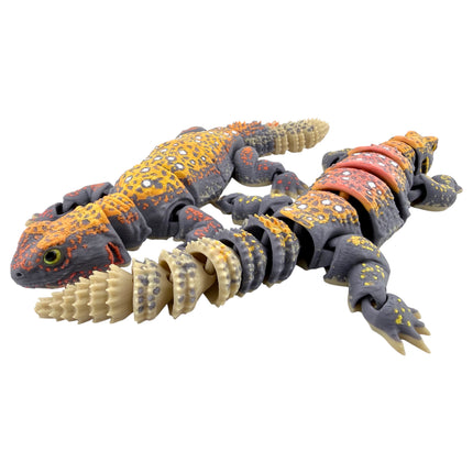 3D Printed Uromastyx – Autumn Exotic Morph with Realistic Glass Eyes (9.5 Inches Long)