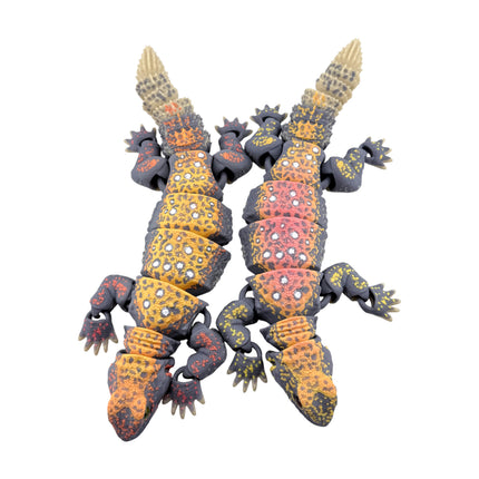 3D Printed Uromastyx – Autumn Exotic Morph with Realistic Glass Eyes (9.5 Inches Long)
