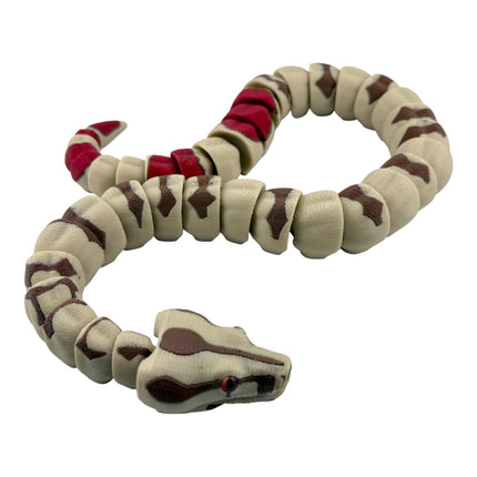 3D Printed Red-Tailed Boa – Fully Articulated Flexi (28 Inches Long)