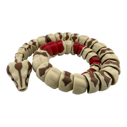 3D Printed Red-Tailed Boa – Fully Articulated Flexi (28 Inches Long)