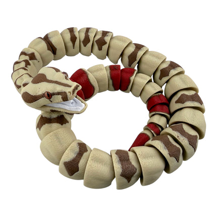 3D Printed Red-Tailed Boa – Fully Articulated Flexi (28 Inches Long)
