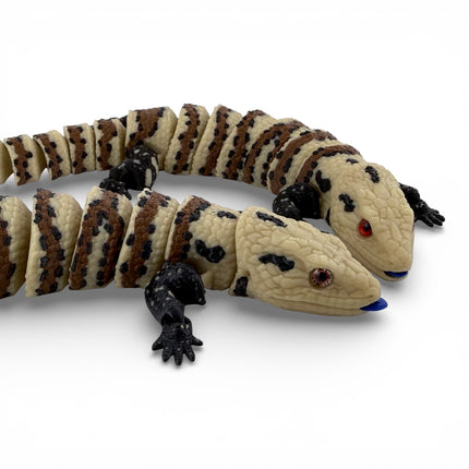 3D Printed Blue-Tongue Skink – Fully Articulated Flexi (11 Inches Long)