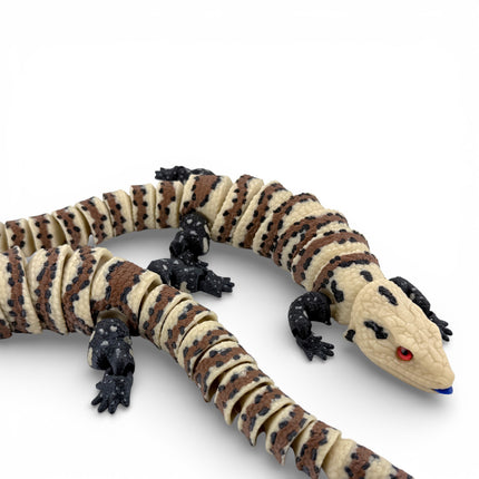 3D Printed Blue-Tongue Skink – Fully Articulated Flexi (11 Inches Long)