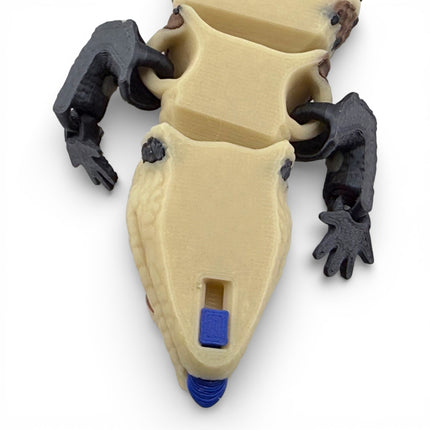 3D Printed Blue-Tongue Skink – Fully Articulated Flexi (11 Inches Long)