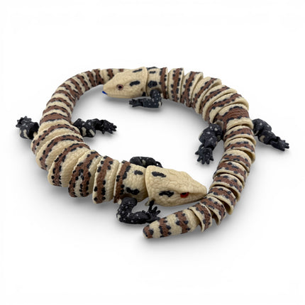 3D Printed Blue-Tongue Skink – Fully Articulated Flexi (11 Inches Long)