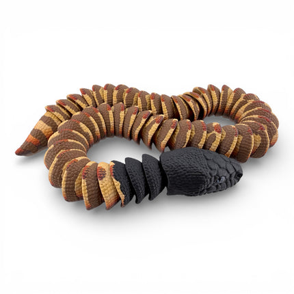 3D Printed Black-Headed Python – Autumn Morph (24 Inches Long)