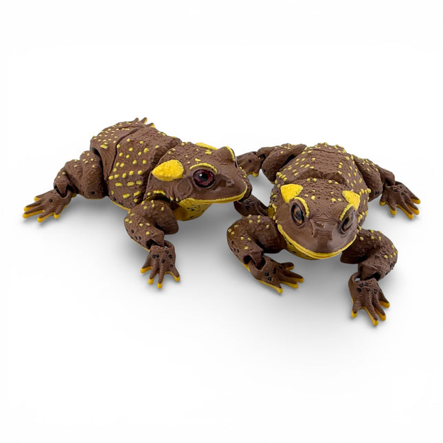 3D Printed Brown American Toad – Fully Articulated Flexi (5 Inches Long)