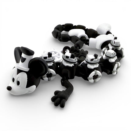Large Steamboat Willie Inspired Articulated Dragon – 18”