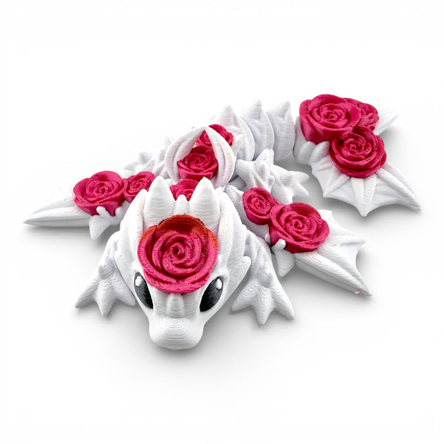 3D Printed Rose Wyvern – 9 Inches Long