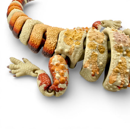 3D Printed Realistic Large Bearded Dragon – EXOTIC MORPH “Brick” (17 Inches Long)