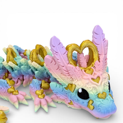 3D Printed Baby Light Heart Dragon – Articulated Fantasy Dragon by Cinderwing3D