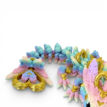 3D Printed Baby Light Heart Dragon – Articulated Fantasy Dragon by Cinderwing3D
