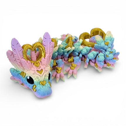 3D Printed Baby Light Heart Dragon – Articulated Fantasy Dragon by Cinderwing3D