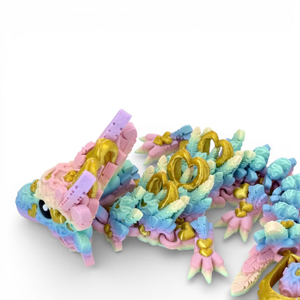 3D Printed Baby Light Heart Dragon – Articulated Fantasy Dragon by Cinderwing3D