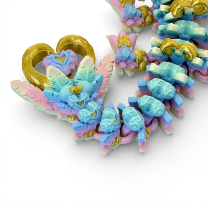3D Printed Baby Light Heart Dragon – Articulated Fantasy Dragon by Cinderwing3D
