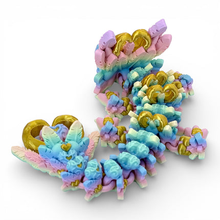 3D Printed Baby Light Heart Dragon – Articulated Fantasy Dragon by Cinderwing3D