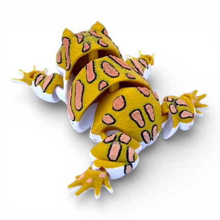 3D Printed Albino Pac Man Frog with Realistic Glass Eyes