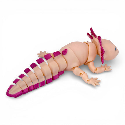 3D Printed Axolotl Figurine (Natural) – Realistic Amphibian Model by MatMire Makes