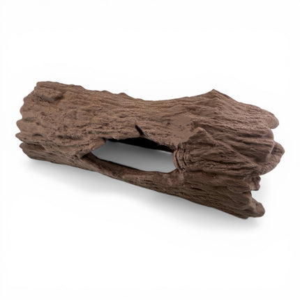 3D Printed Reptile Display Log – Real Wood Filament Natural Display Stand (Dark Brown)