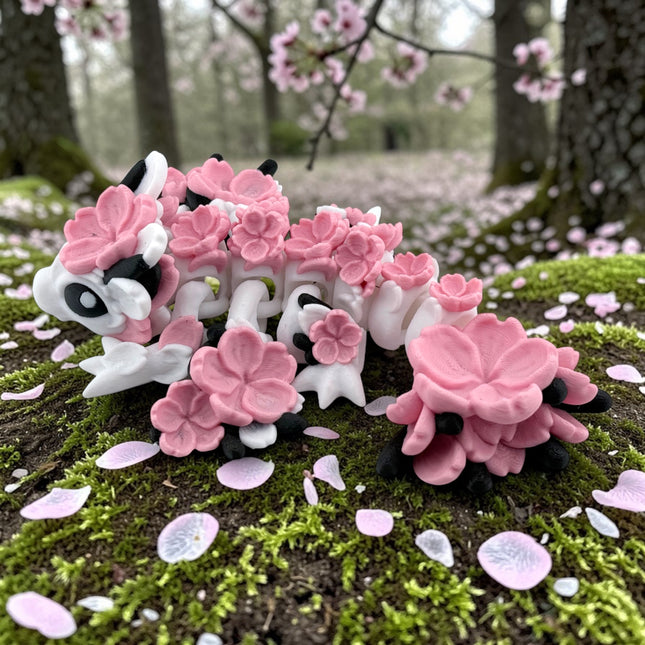 Tiny Cherry Blossom Dragon – Articulated Flexi Dragon by Cinderwing3D