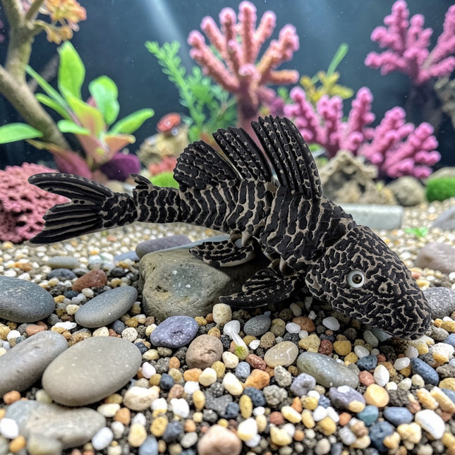 Flexi Pleco Fish – Articulated 3D Printed Model (Bronze & Black)