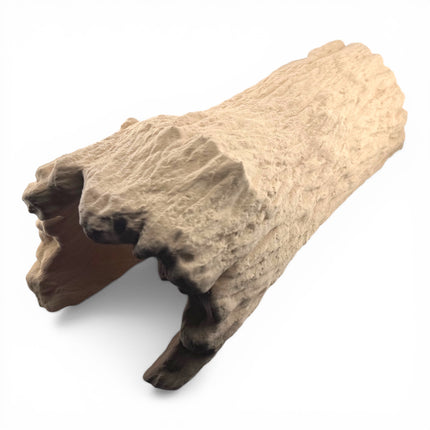 3D Printed Reptile Display Log – Real Wood Filament Natural Display Stand (Light Brown)