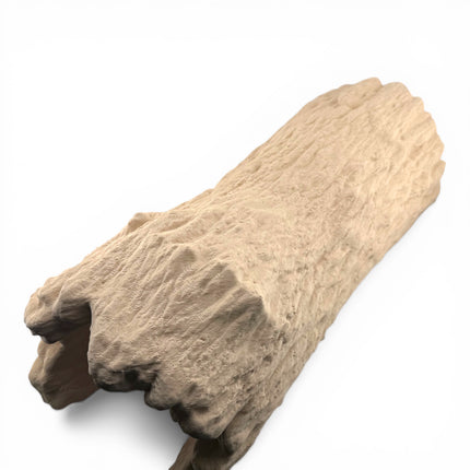 3D Printed Reptile Display Log – Real Wood Filament Natural Display Stand (Light Brown)
