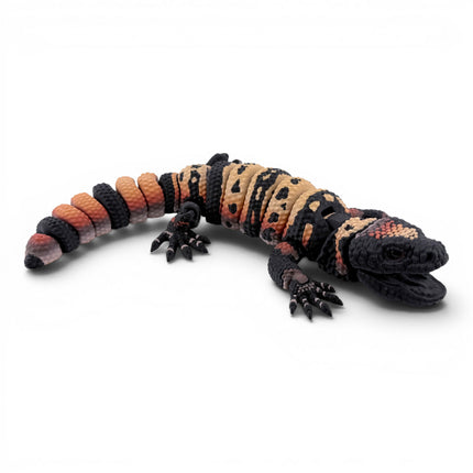 3D Printed Gila Monster with Realistic Glass Eyes – Brick Morph