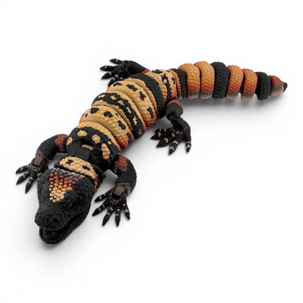 3D Printed Gila Monster with Realistic Glass Eyes – Brick Morph