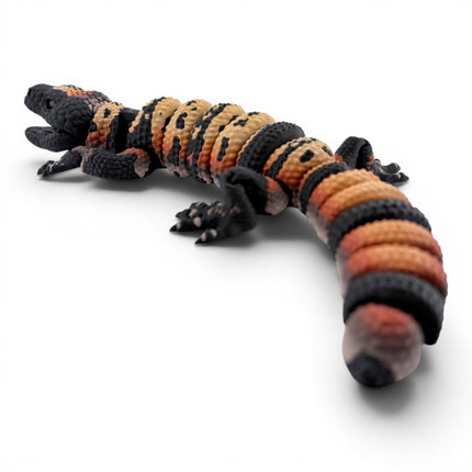 3D Printed Gila Monster with Realistic Glass Eyes – Brick Morph