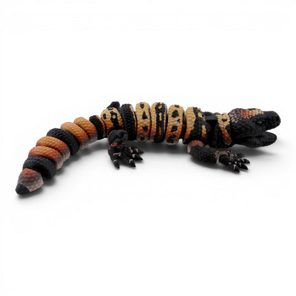3D Printed Gila Monster with Realistic Glass Eyes – Brick Morph